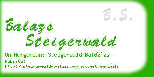 balazs steigerwald business card